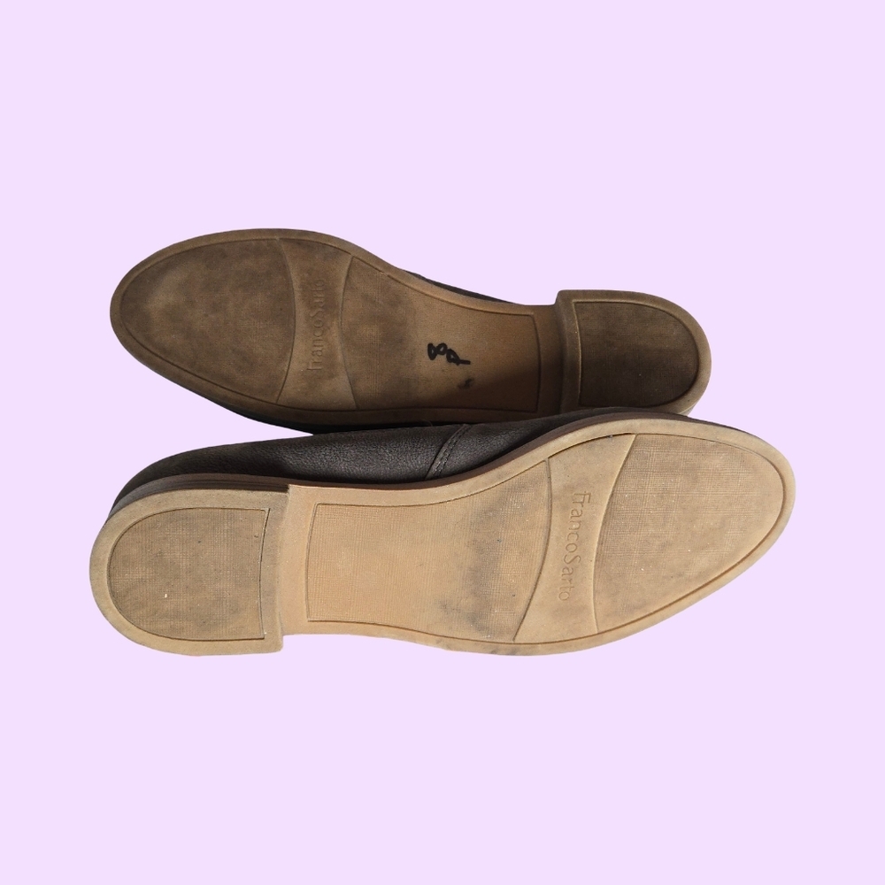 Franco Sarto Pardon Tan Suede Leather Slip-on Loafers Women's Size 7.5 - Picture 5 of 6